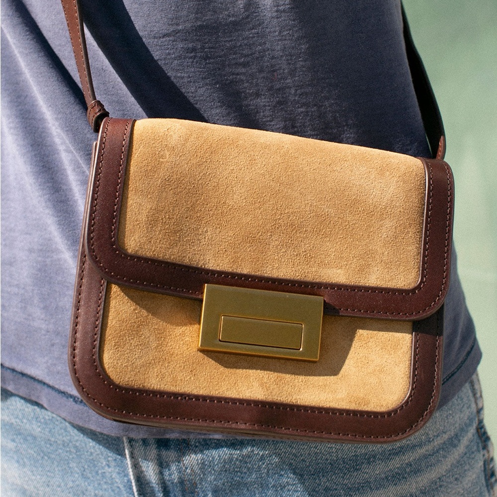 NWT suede Loeffler Randal Desi bag - sold out!